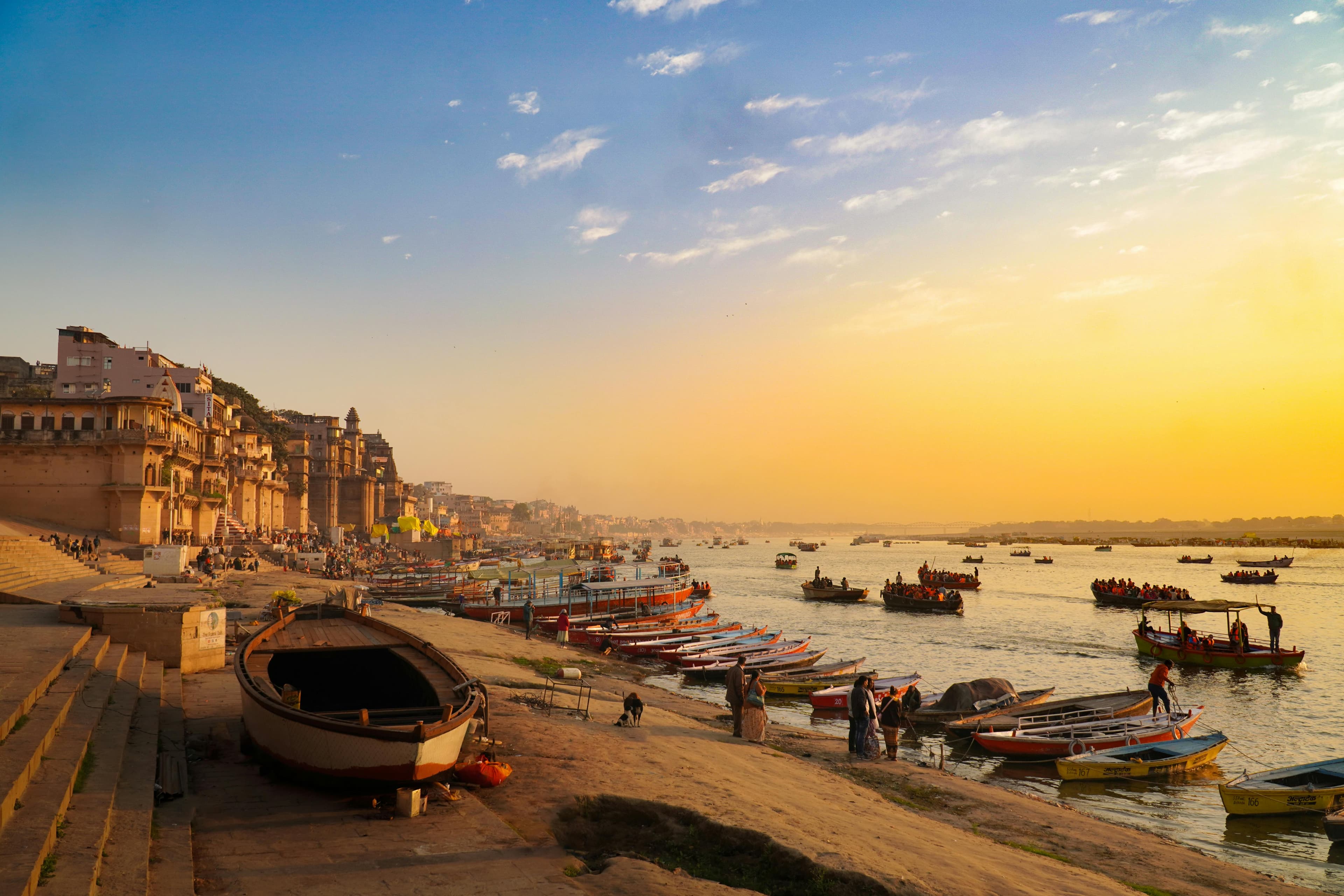 Varanasi ghats at sunset — Indo-Gangetic Plain airshed cooperation